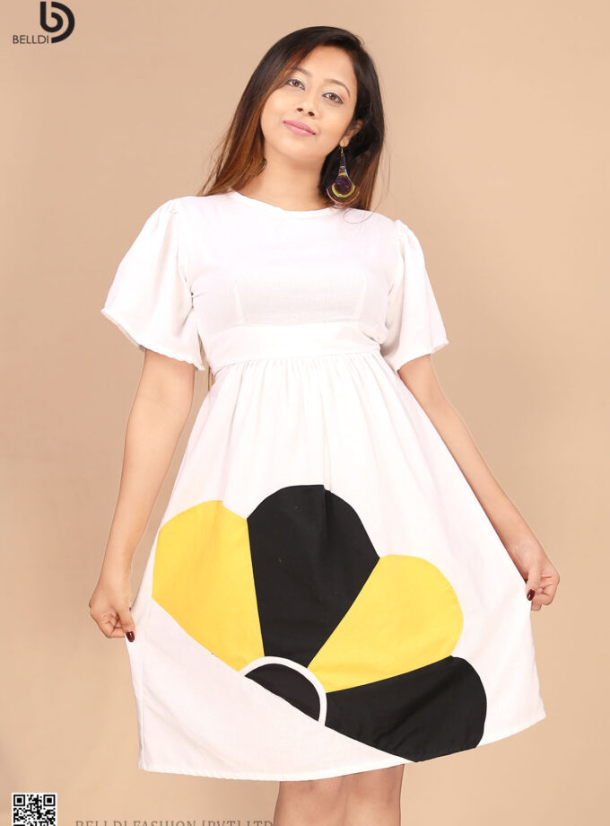 Butterfly Sleeve Short Dress