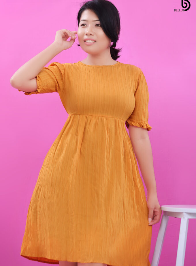 Short Sleeve Jewel Neck Short Dress