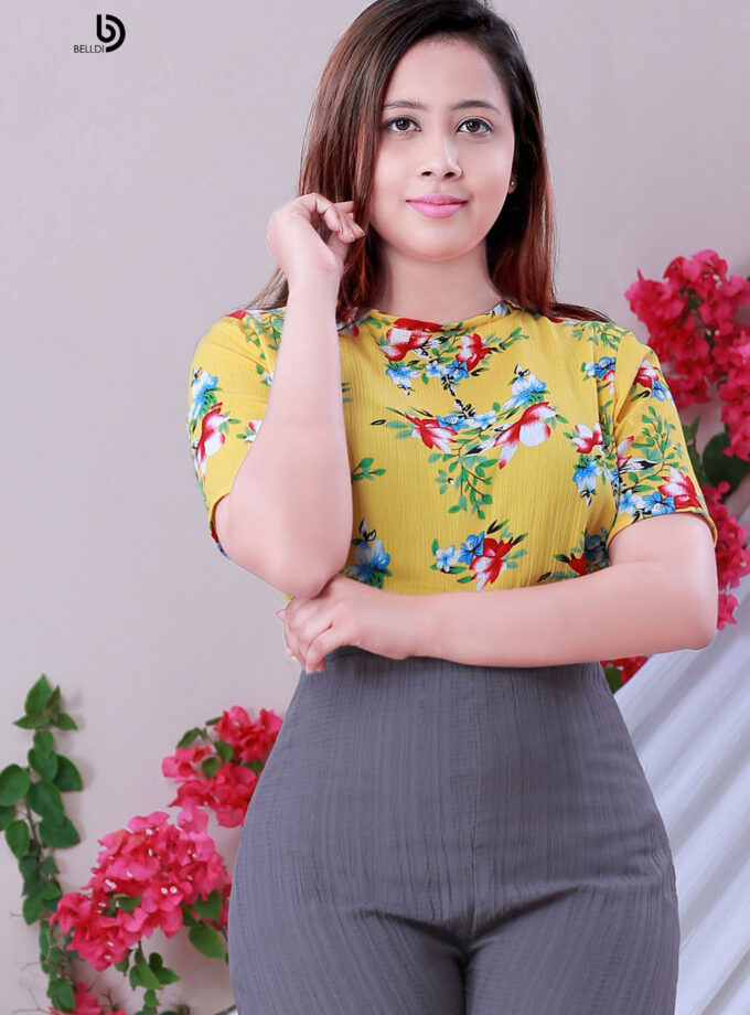 T-SHIRT SLEEVE PRINTED TOP