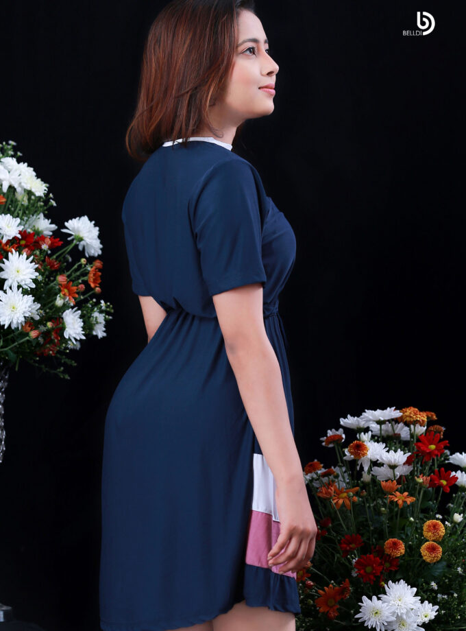 SHORT SLEEVE SHORT DRESS