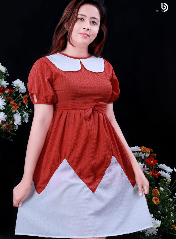 SHORT SLEEVE SHORT DRESS
