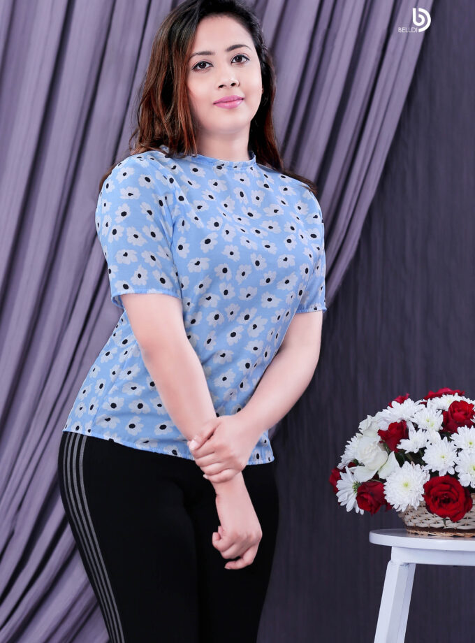 T-SHIRT SLEEVE FLORAL TOP