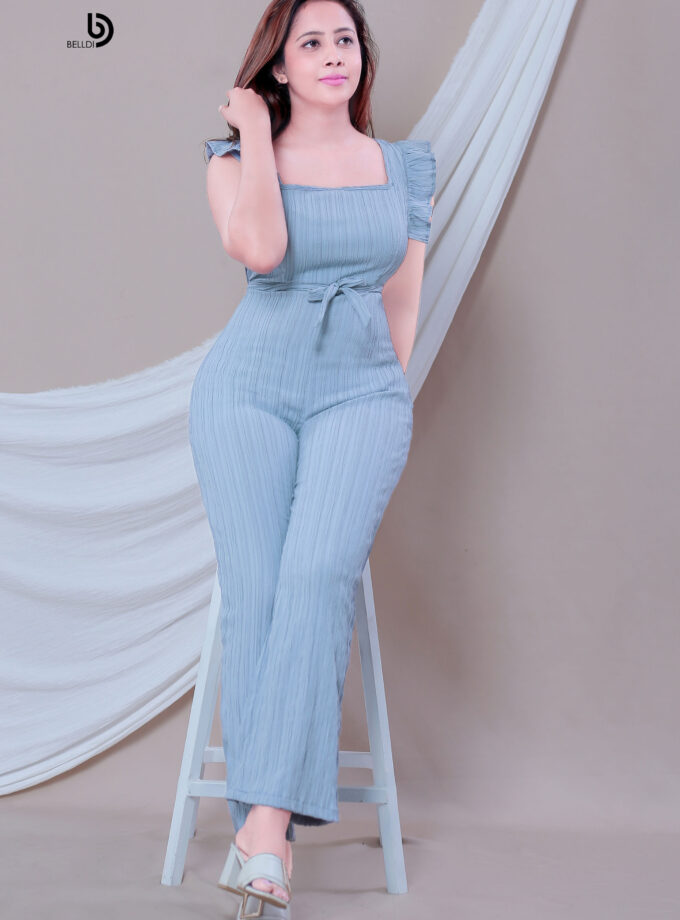 DOUBLE SIDE FRILL JUMPSUIT