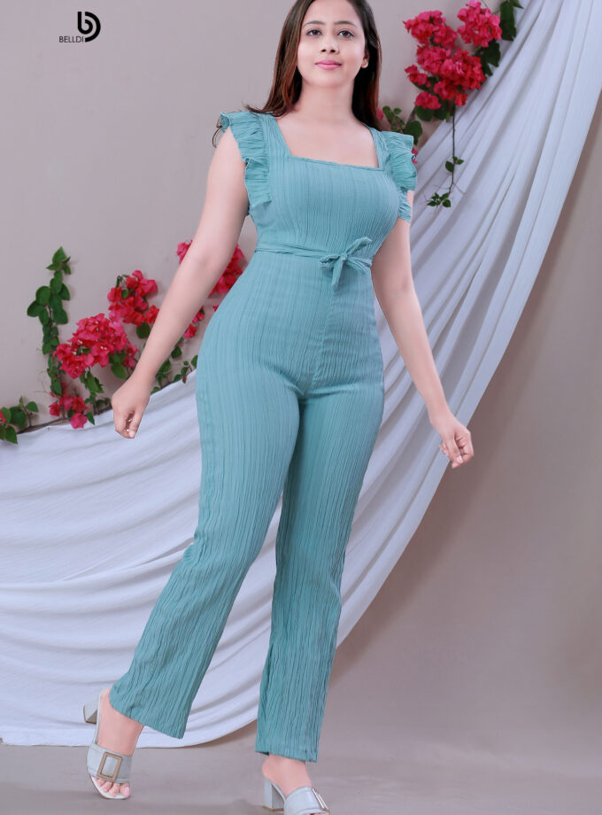 DOUBLE SIDE FRILL JUMPSUIT