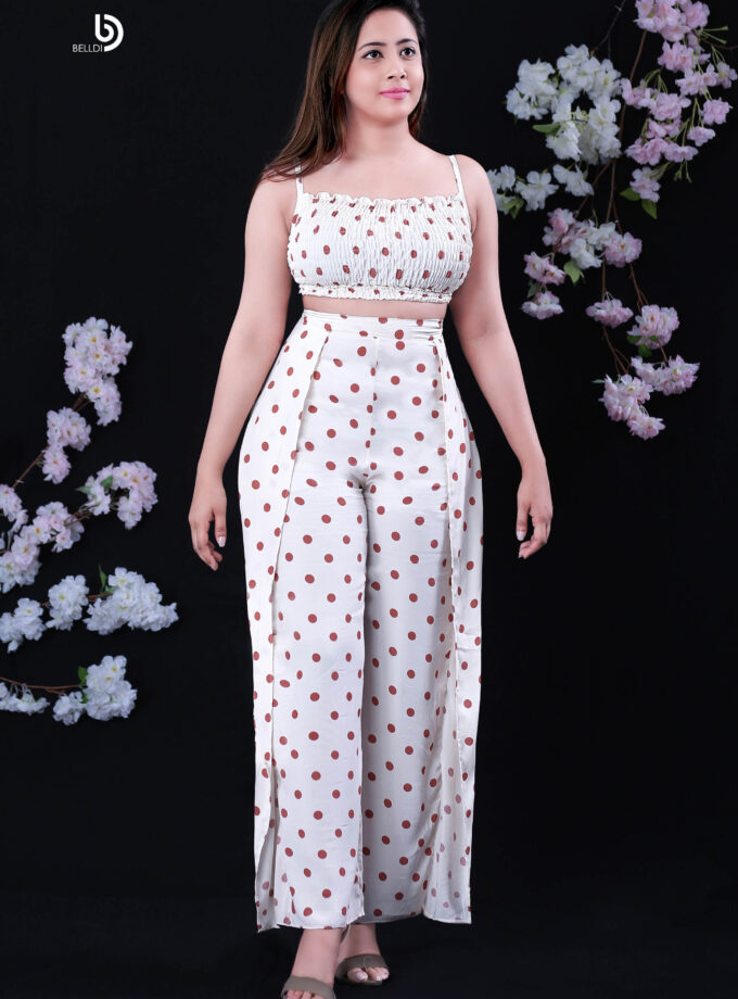 SPAGETTI STRAP TOP WITH PALAZZO HIGH WAISTPANT