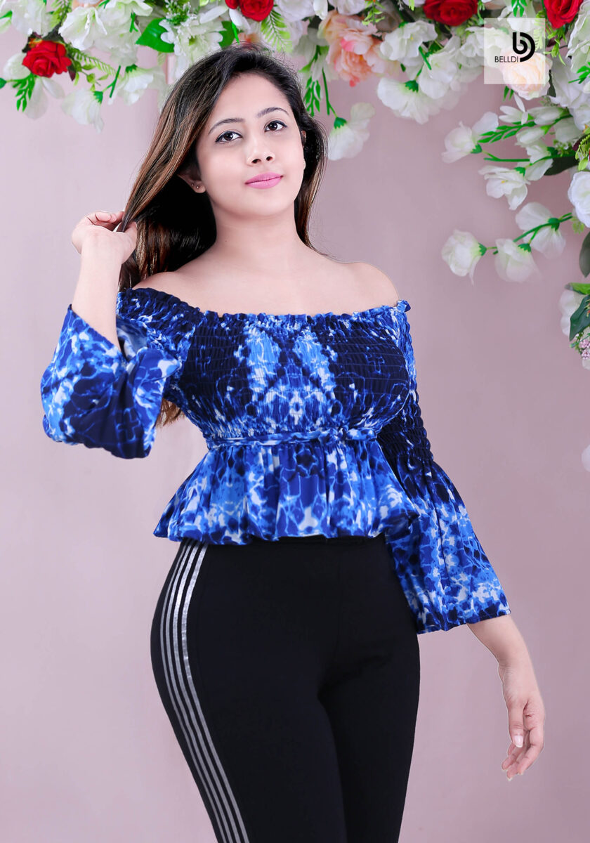 LONG SLEEVE SMOKED TOP
