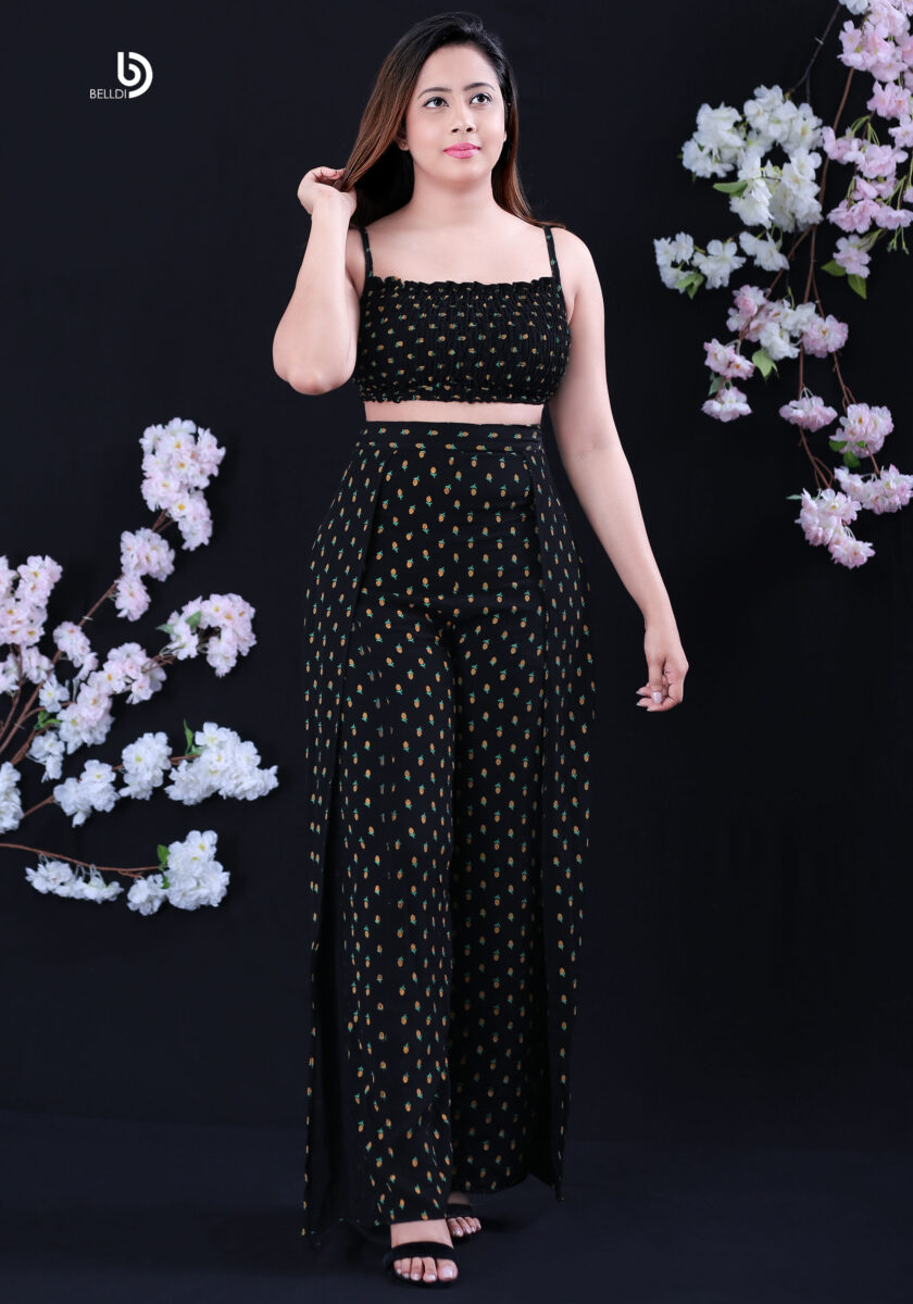 SPAGETTI STRAP TOP WITH PALAZZO HIGH WAISTPANT - Image 2