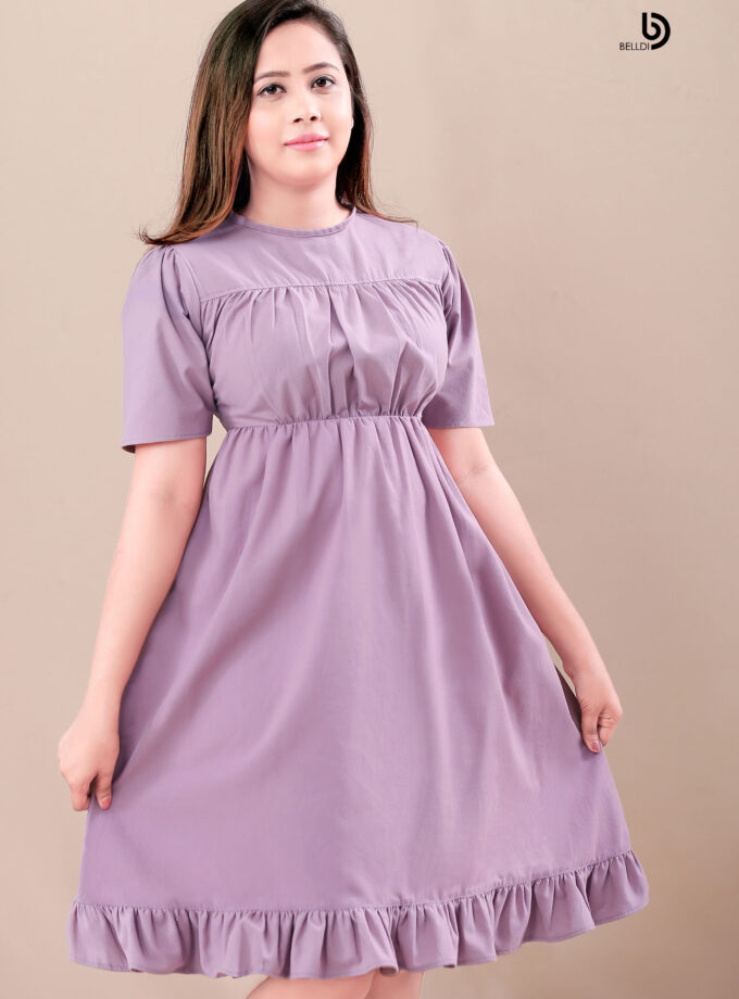 SHORT SLEEVE SHORT DRESS