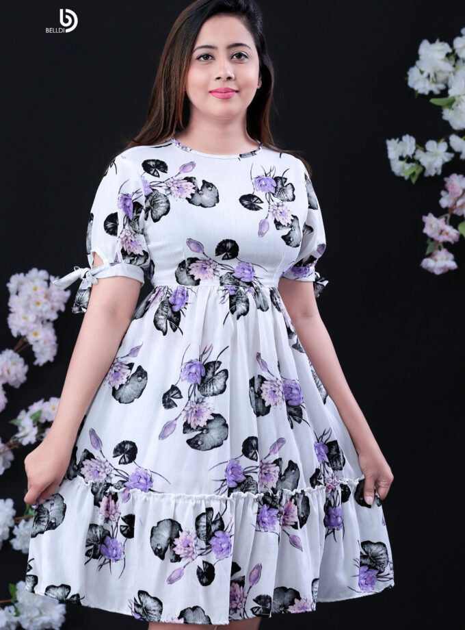 SHORT SLEEVE SHORT DRESS