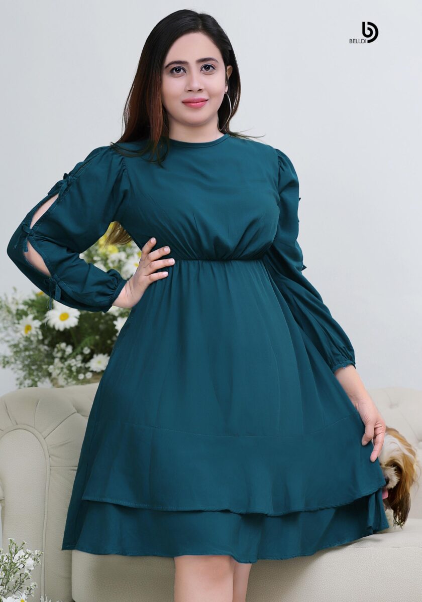 LONG SLEEVE SHORT DRESS