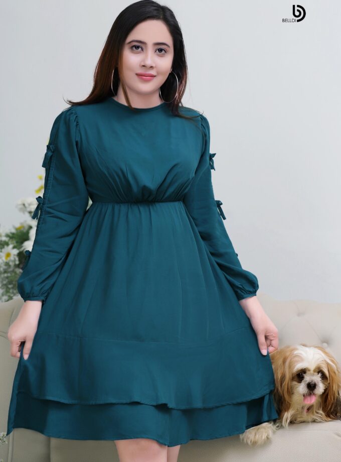 LONG SLEEVE SHORT DRESS