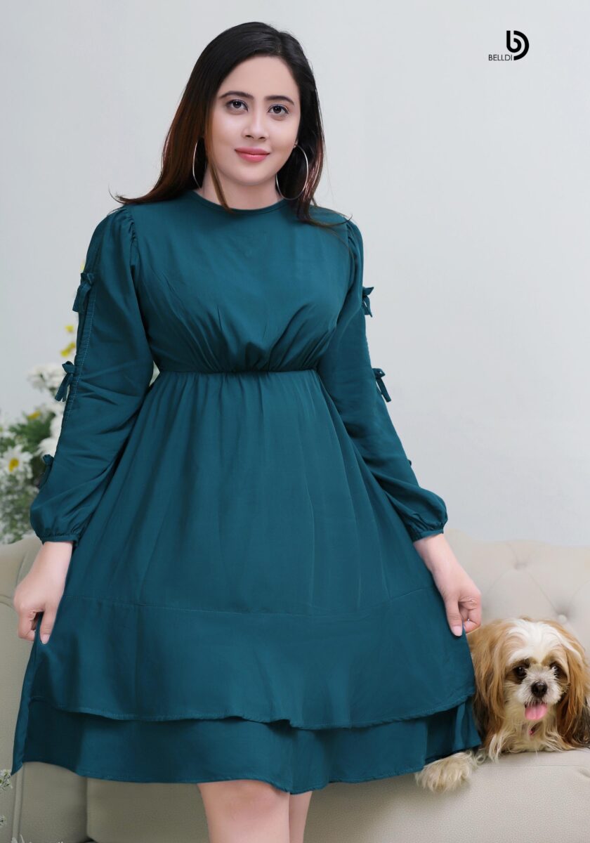 LONG SLEEVE SHORT DRESS - Image 2