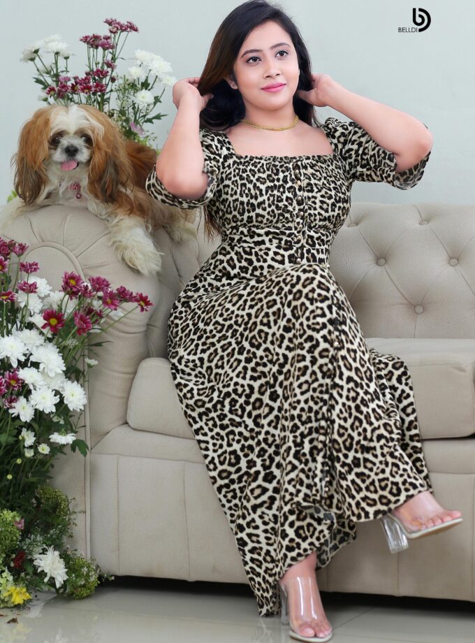 SHORT SLEEVE LONG DRESS