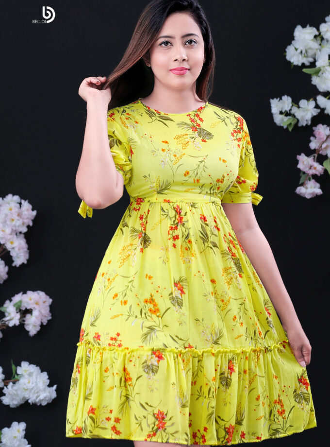 SHORT SLEEVE SHORT DRESS