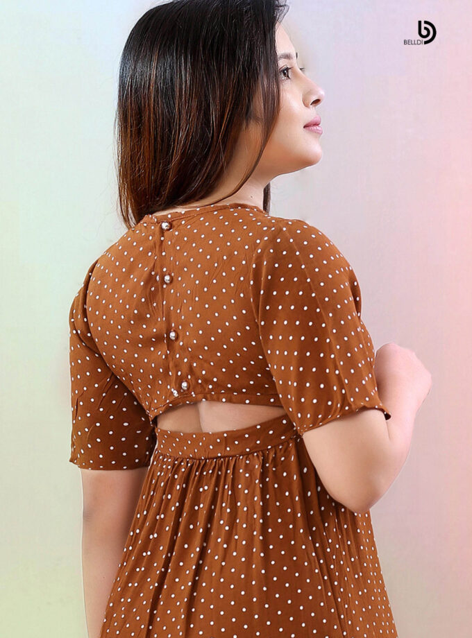 T – SHIRT SLEEVE FRONT OPEN LONG DRESS