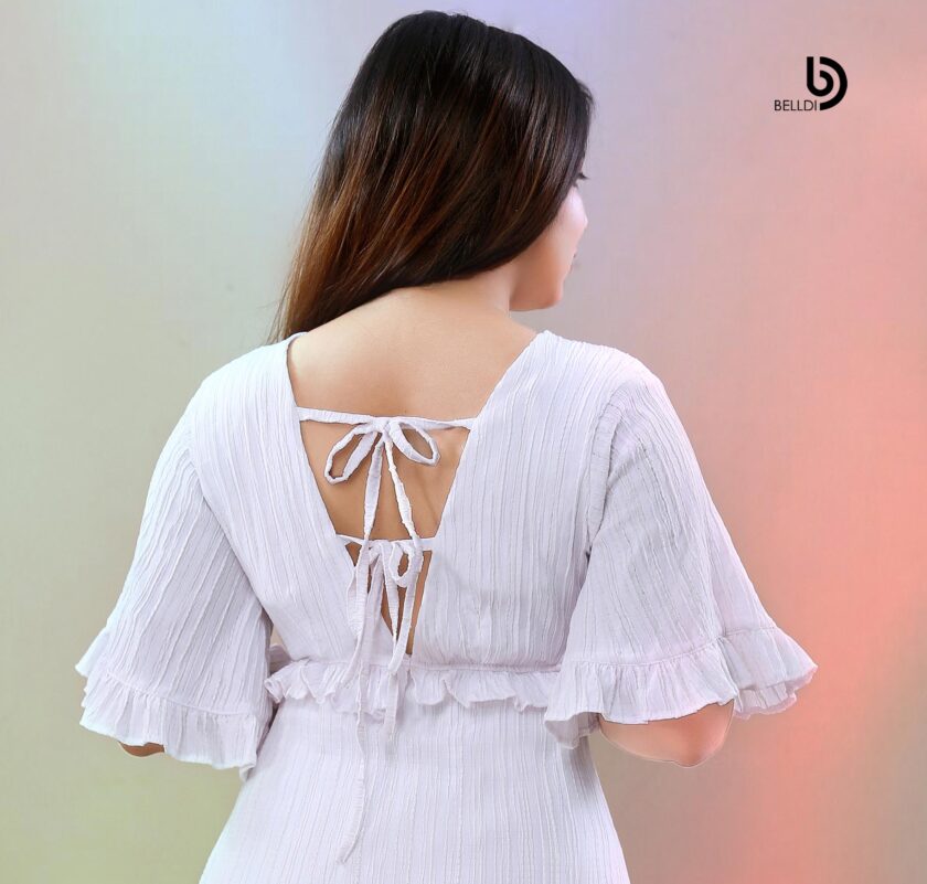 HIGH NECK SHORT SLEEVE SHORT DRESS - Image 2