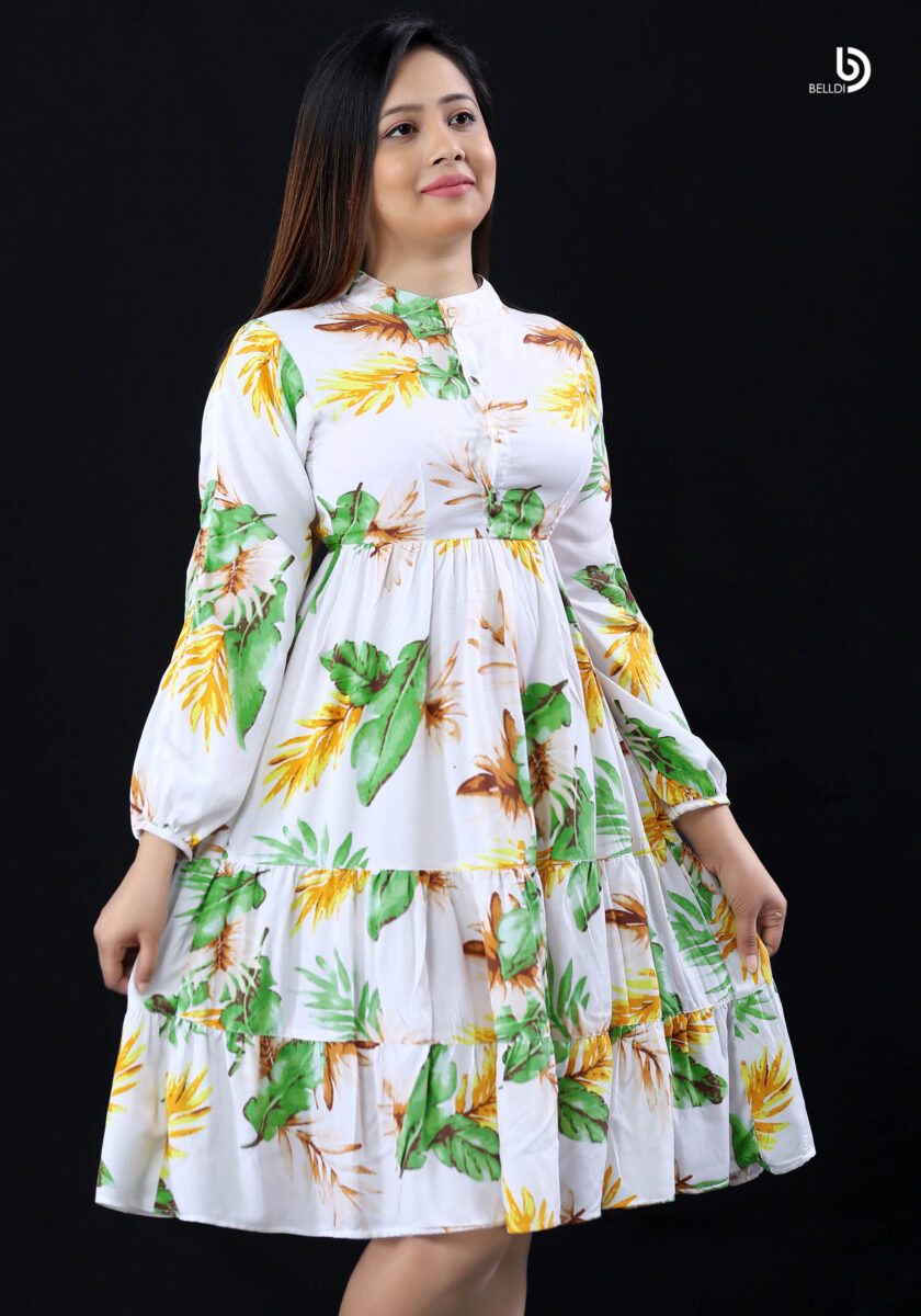 LONG CUFF SLEEVE SHORT DRESS - Image 2