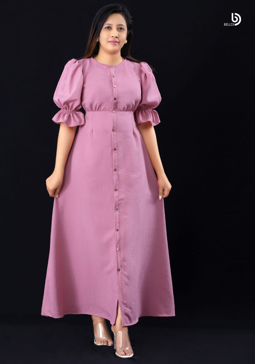 SHORT SLEEVE LONG DRESS
