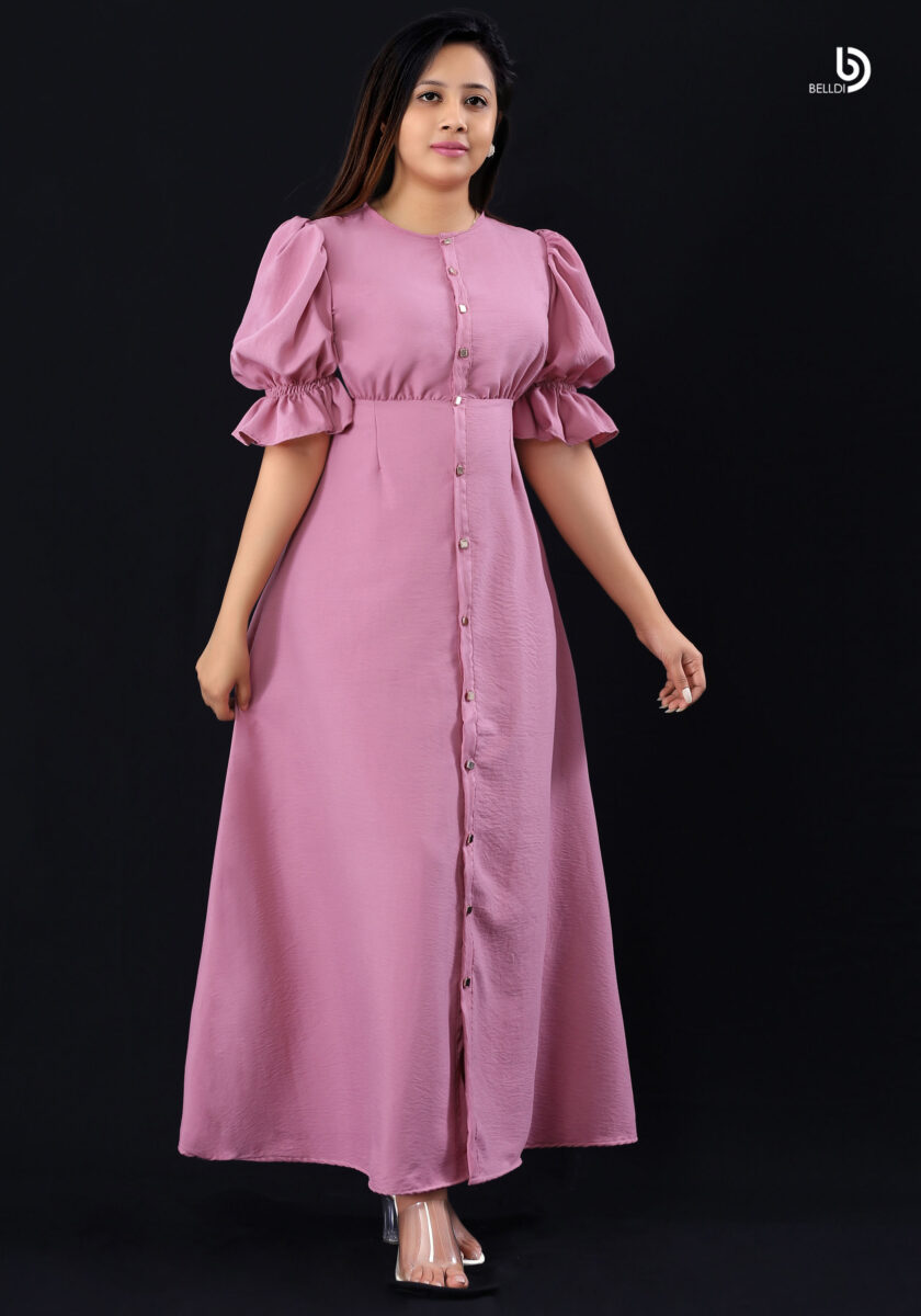 SHORT SLEEVE LONG DRESS - Image 2