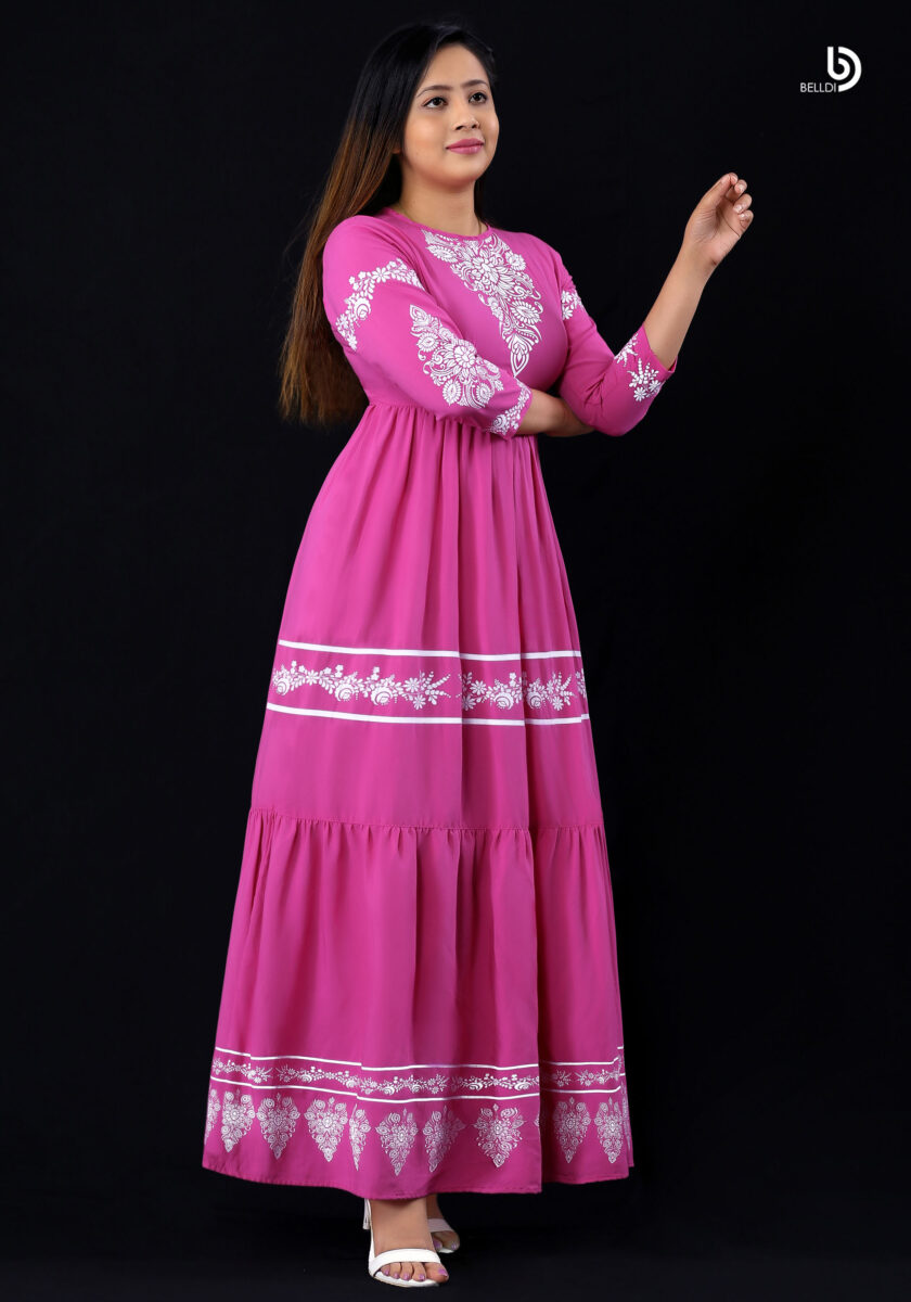 LONG SLEEVE PRINTED LONG DRESS - Image 2