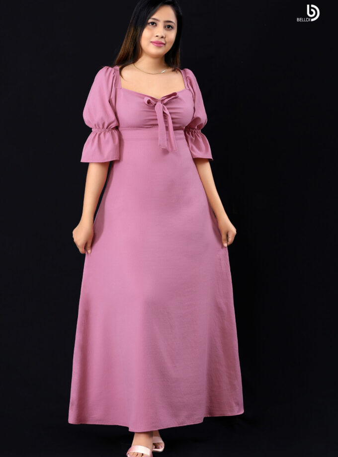 SHORT SLEEVE LONG DRESS