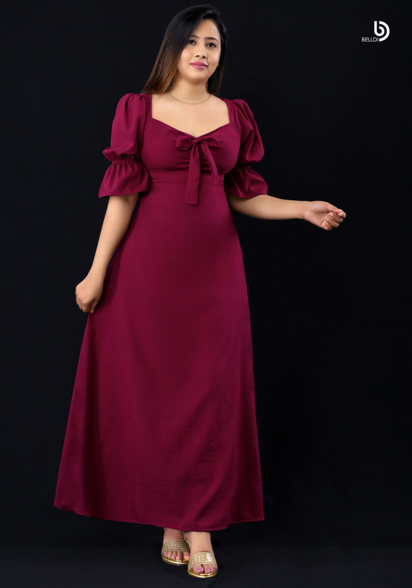 SHORT SLEEVE LONG DRESS - Image 2