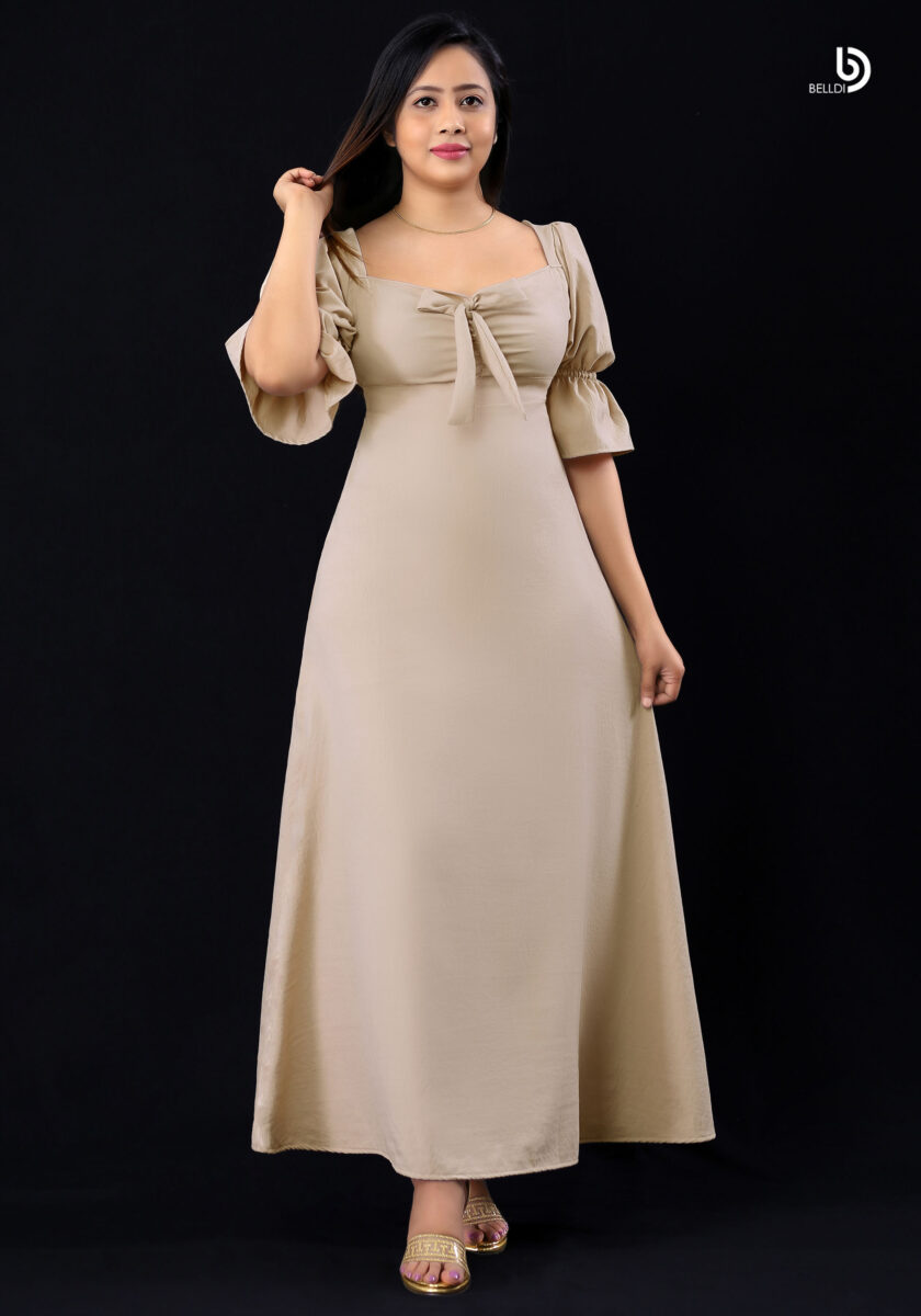 SHORT SLEEVE LONG DRESS - Image 2