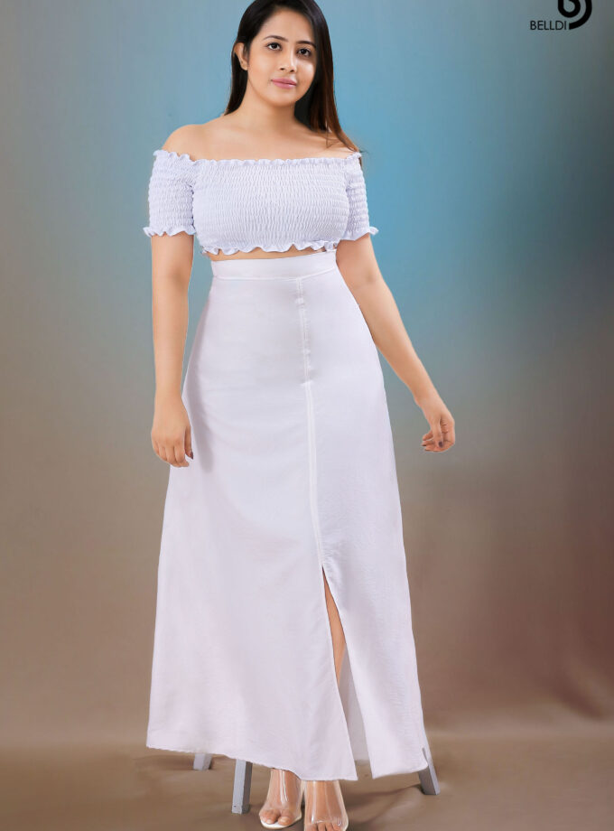 HIGH WAIST WHITE SKIRT