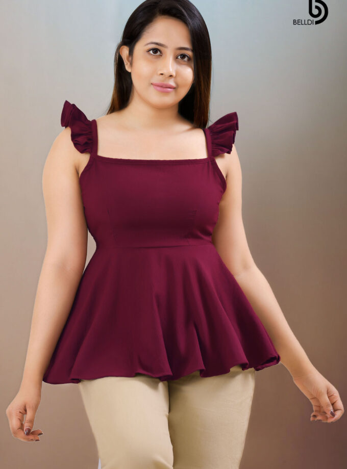 DOUBLE SIDE FRILL TOP