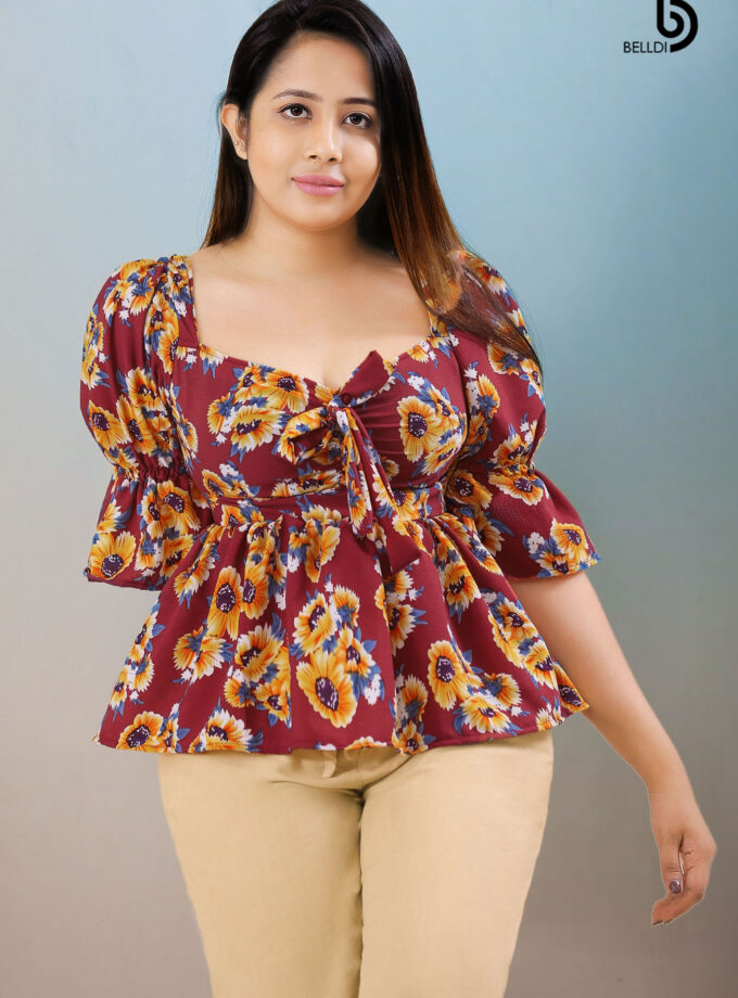 PUFF SLEEVE FLORAL TOP