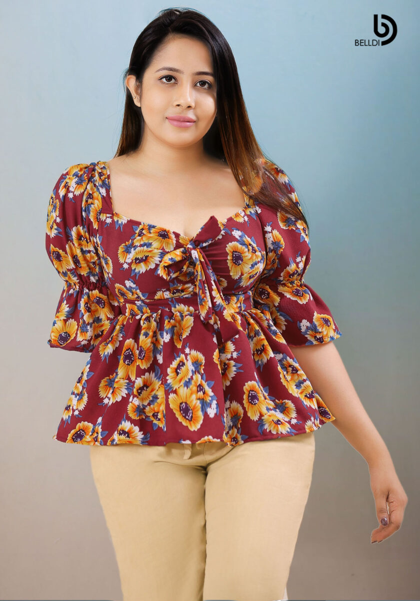 PUFF SLEEVE FLORAL TOP - Image 2