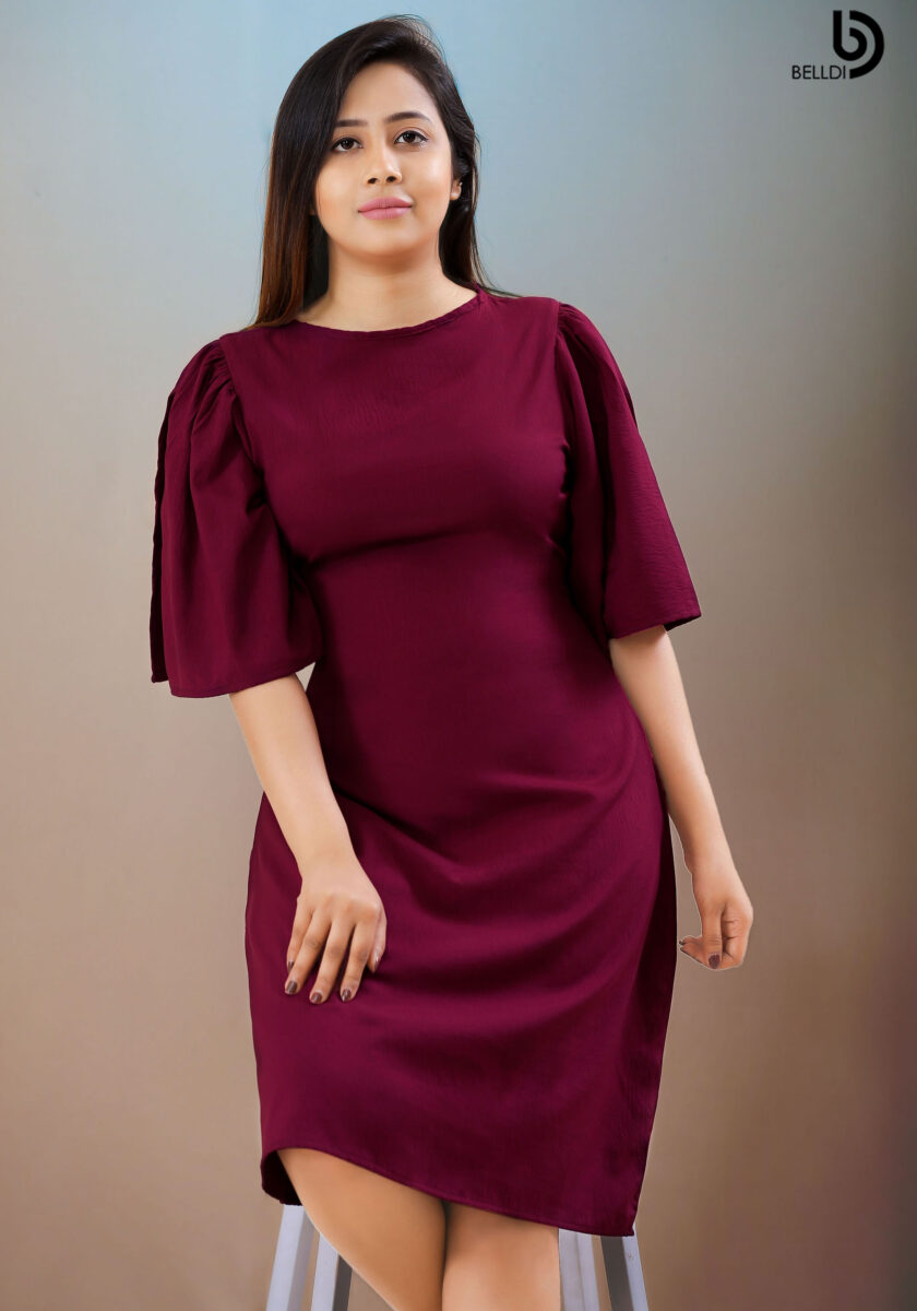 SHORT SLEEVE SHORT DRESS