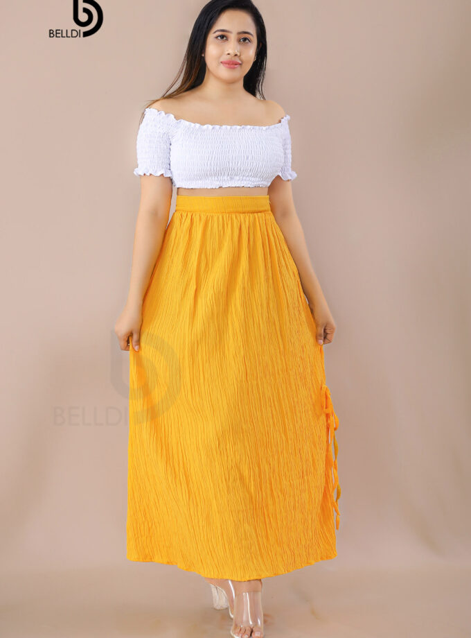 HIGH WAIST YELLOW SKIRT