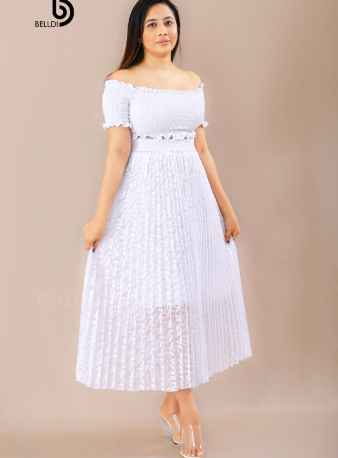 HIGH WAIST WHITE SKIRT