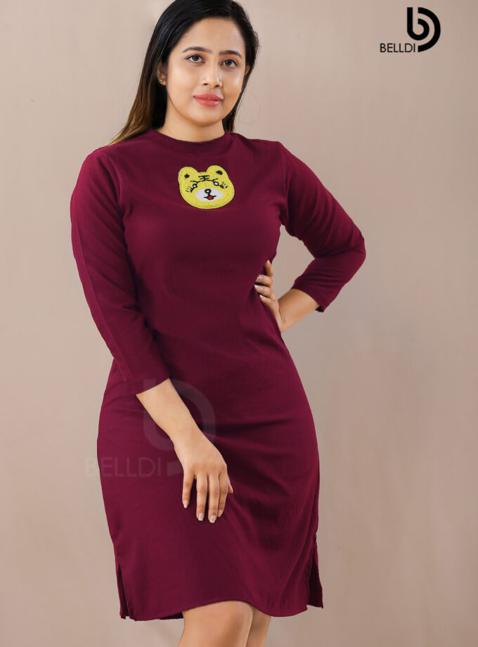 LONG SLEEVE A -LINE SHORT DRESS