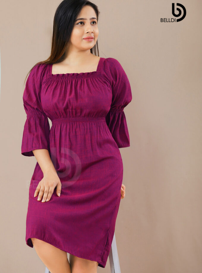 SHORT SLEEVE SHORT DRESS