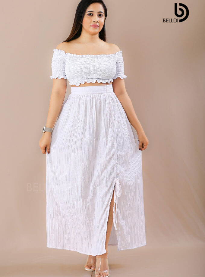 HIGH WAIST WHITE SKIRT