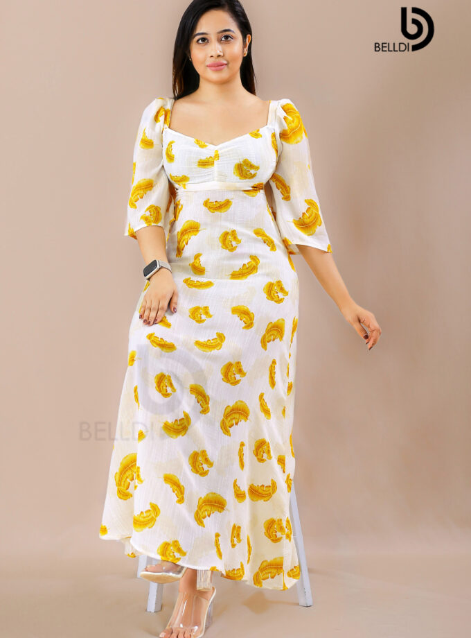 BELL SLEEVE LONG DRESS