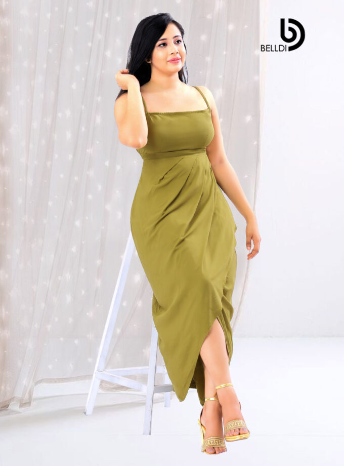 SPAGHETTI STRAP TULIP DRESS