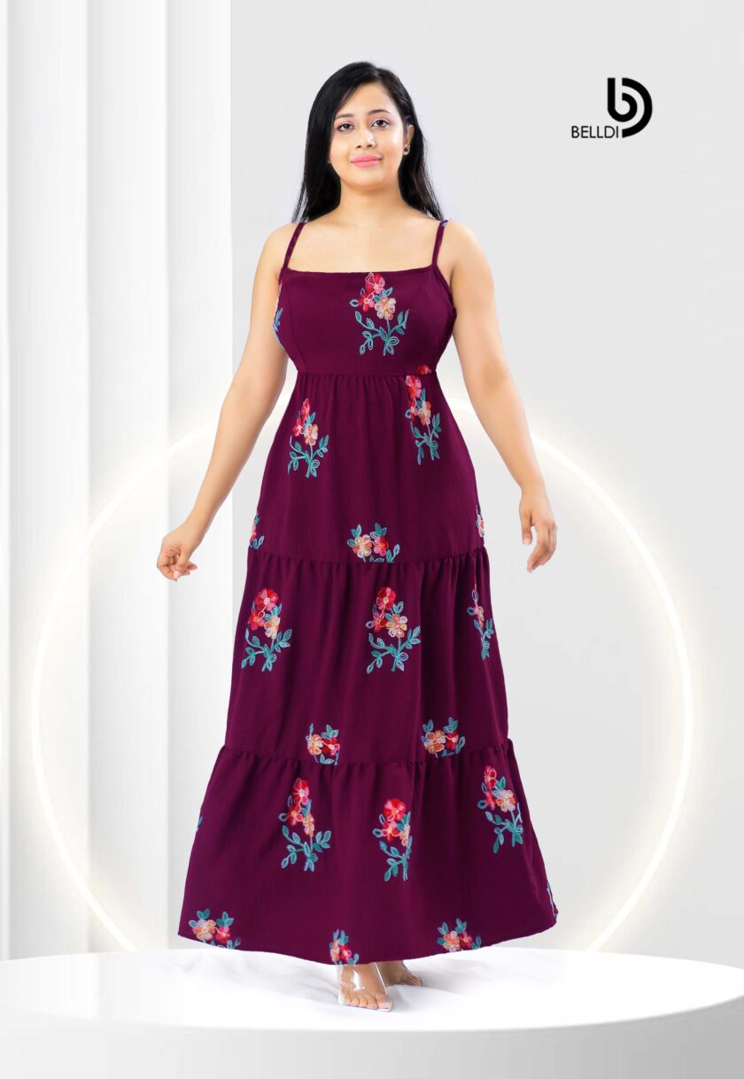 SQUARE NECK SPAGHETTI STRAPS FLORAL LONG DRESS - Image 2