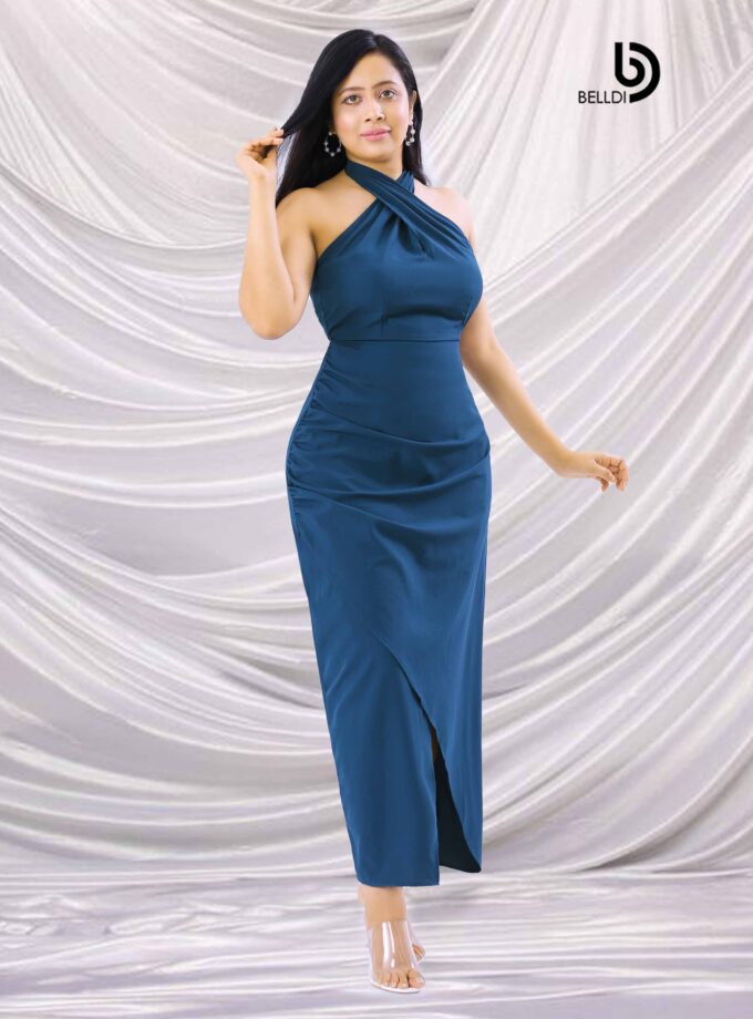 HALTER NECK LONG DRESS