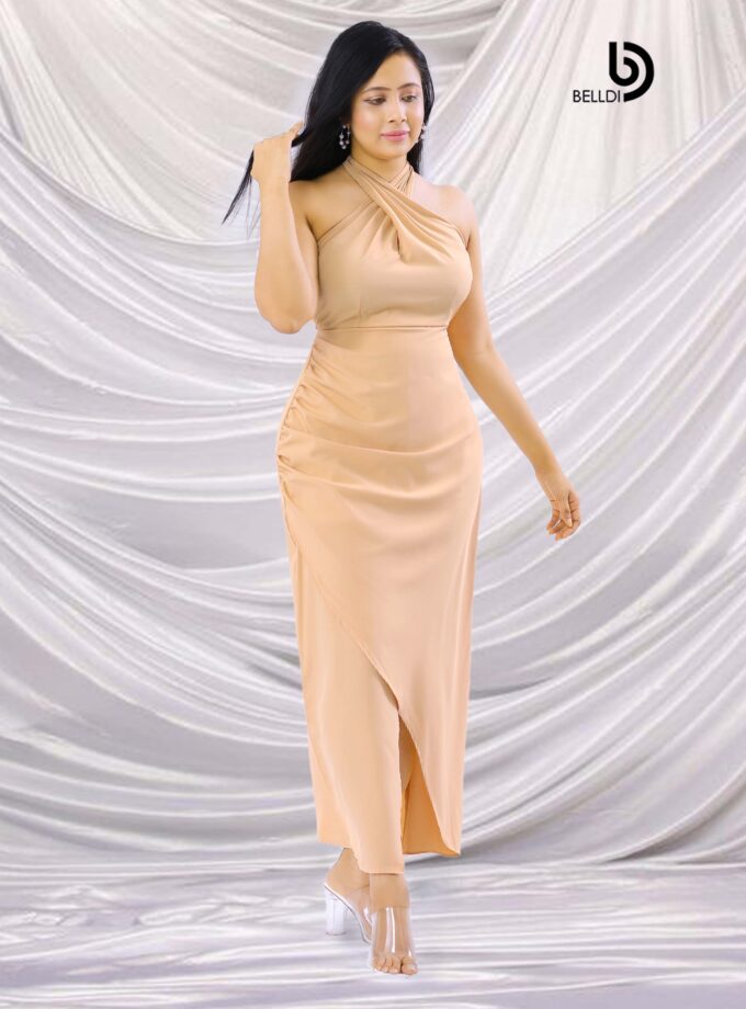 HALTER NECK LONG DRESS