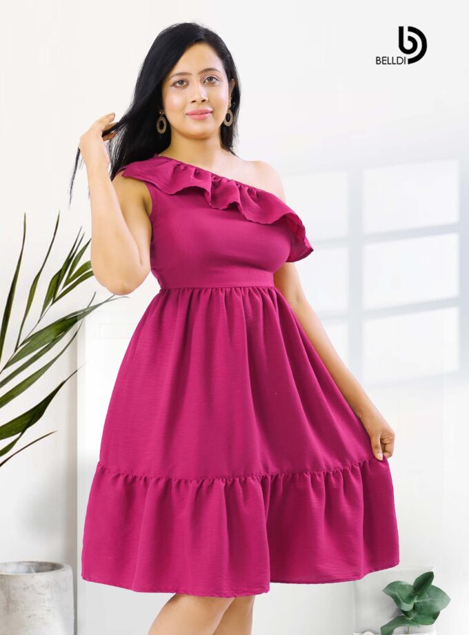 ONE SHOULDER SHORT DRESS