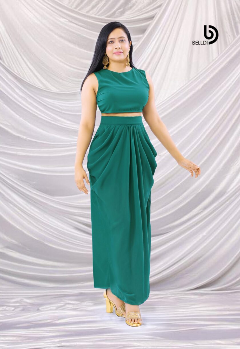 SLEEVELESS JEWEL NECK TOP AND HIGH WAIST SKIRT - Image 2