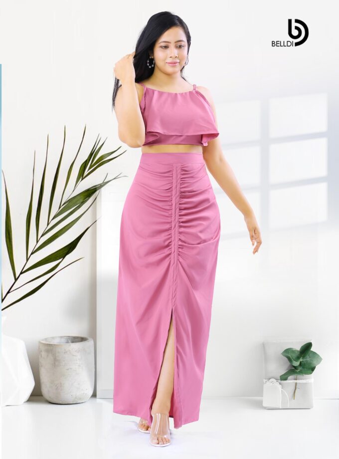 SPAGHETTI STRAP TOP AND HIGH WAIST SKIRT