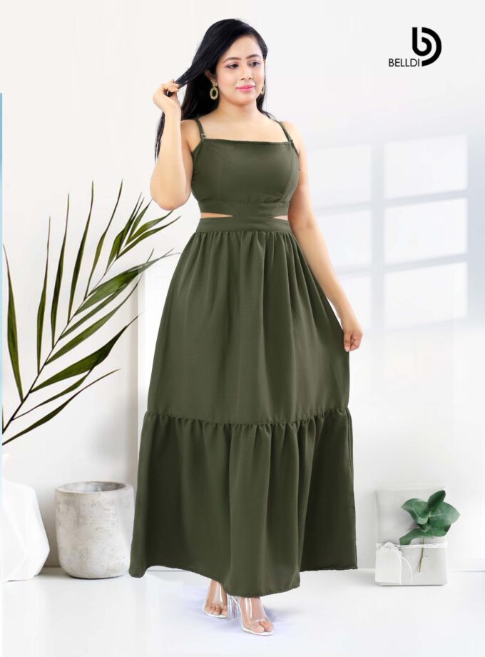 SPAGHETTI STRAP SQUARE NECK MAXI DRESS