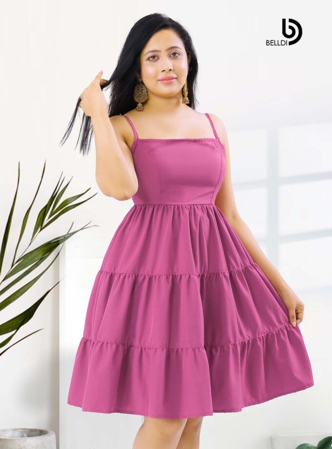 SPAGHETTI STRAP SQUARE NECK SHORT DRESS