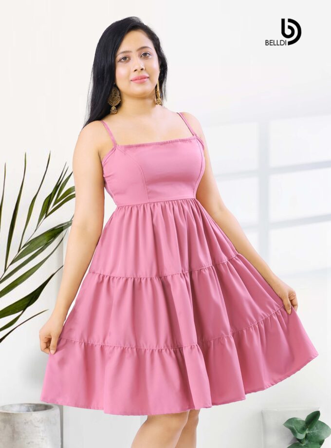 SPAGHETTI STRAP SQUARE NECK SHORT DRESS