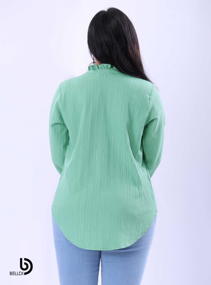 HIGH NECK LONG SLEEVE BLOUSE