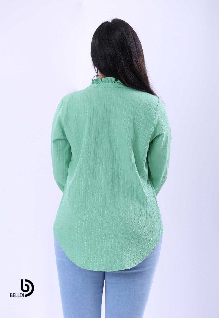 HIGH NECK LONG SLEEVE BLOUSE - Image 3